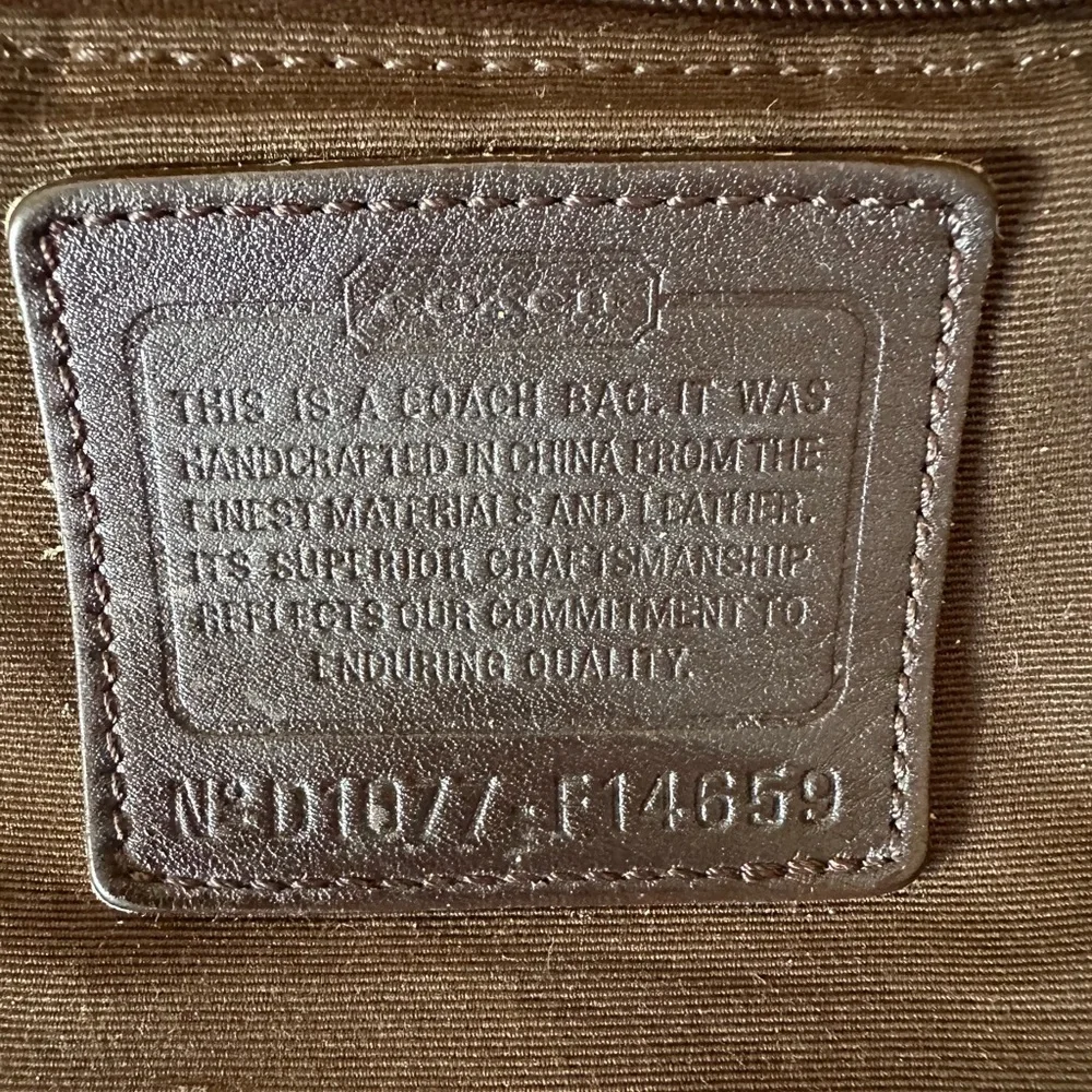 COACH Leah Signature Tote Bag - Khaki/Brown No. D1077-F14659